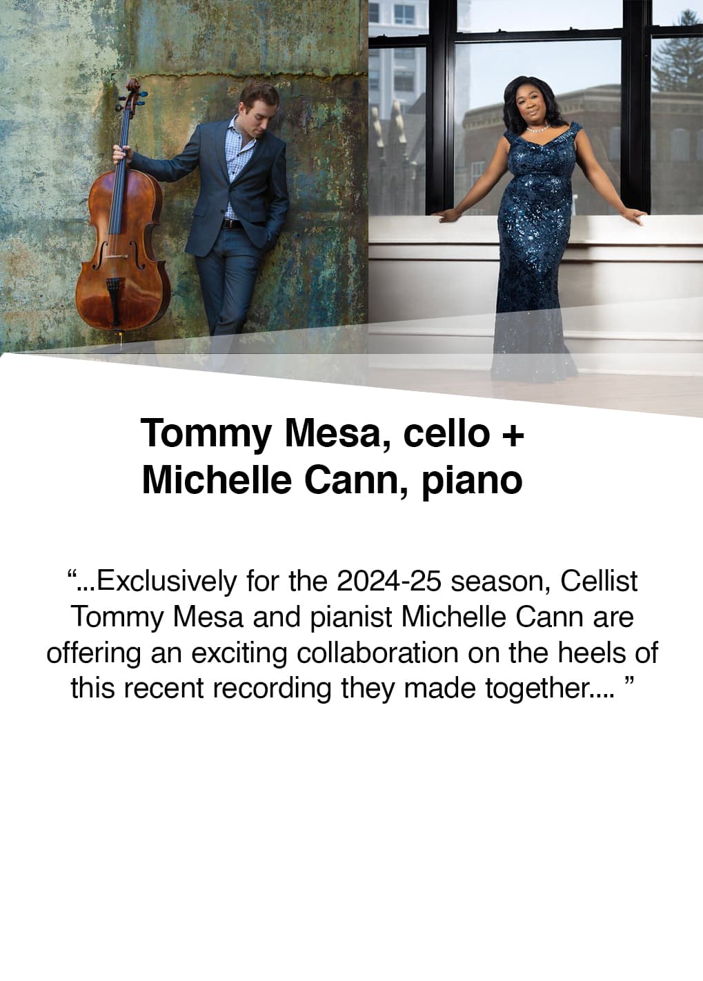 Tommy Mesa cello Michelle Cann piano